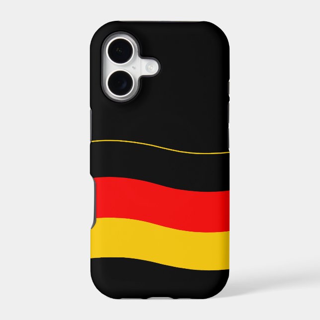 Waving German Flag iPhone Case (Back)