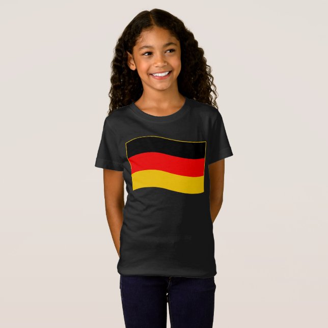 Waving German Flag T-Shirt (Front Full)