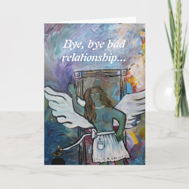 Waving Goodbye to bad relationship card (Front)