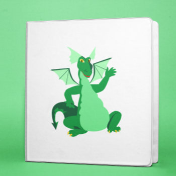 Waving Green Dragon Binder by designs4you at Zazzle