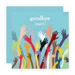Waving hands Farewell Party Invitation Waving hands Farewell Party Invitation