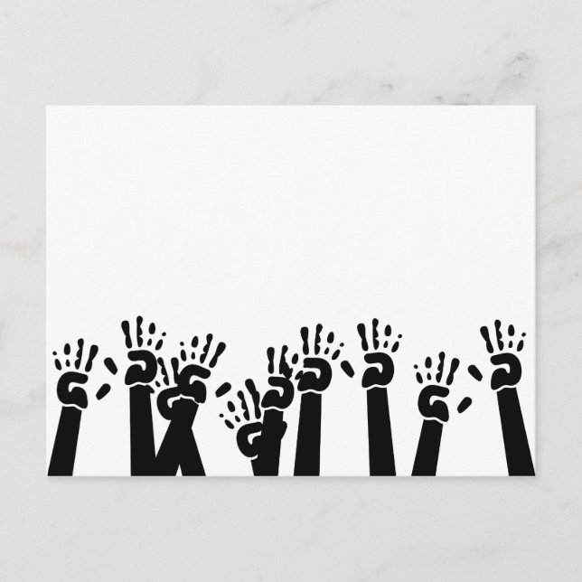 Waving Hands Postcard (Front)