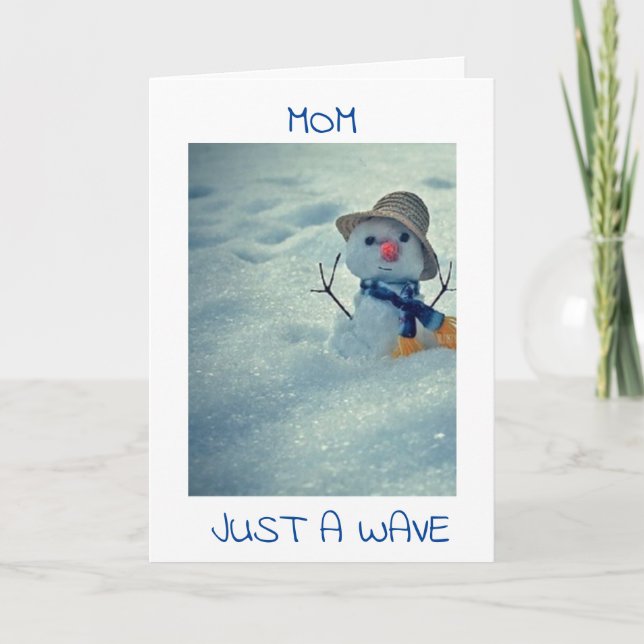 WAVING HELLO ON YOUR **BIRTHDAY MOM** CARD (Front)