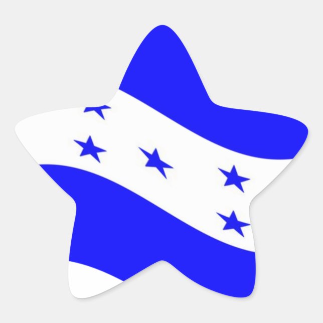 Waving Honduras Flag Star Sticker (Front)