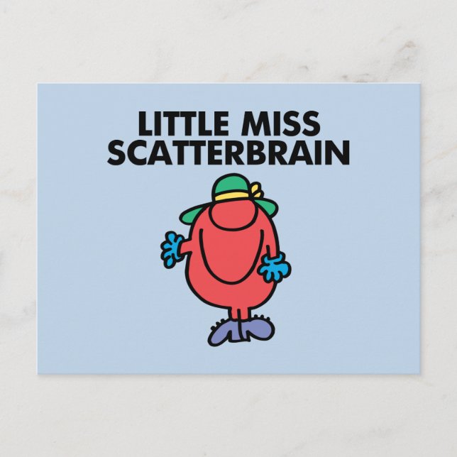 Waving Little Miss Scatterbrain Postcard (Front)