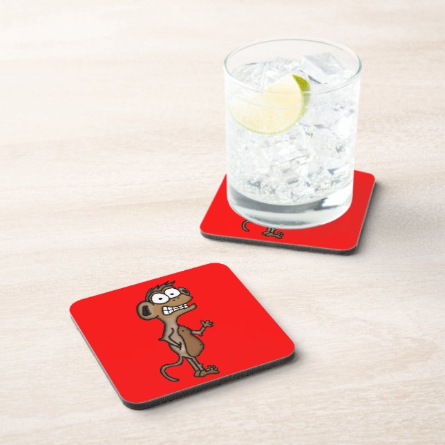 Waving Monkey Beverage Coaster (Right Side)