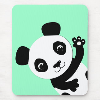 Waving Panda Mouse Pad