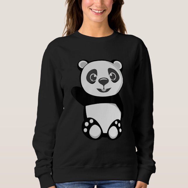Waving Panda Sweatshirt (Front)