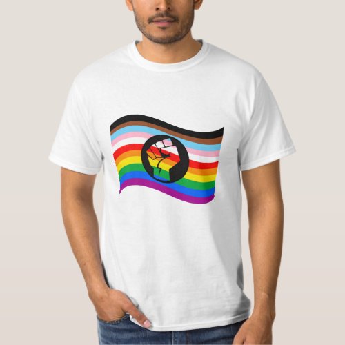 Waving QPOC Pride Flag T_Shirt