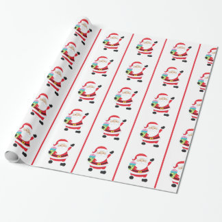 Waving Santa Claus Gift Wrap