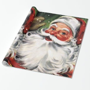 Waving Santa Claus Wrapping Paper