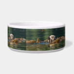 Waving Sea Otter Bowl<br><div class="desc">Decorated with an image of a cute sea otter (Enhydra lutris) waving his paws in Alaska. By Ted Raynor</div>