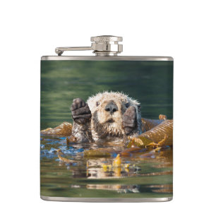 Waving Sea Otter Flask
