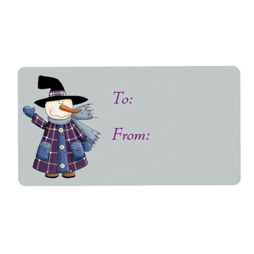 Waving Snowman Gift Tags