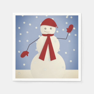 Waving Snowman Napkins