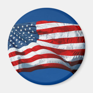 waving stars and stripes magnet