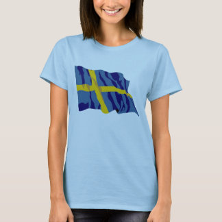 Waving Swedish Flag T-Shirt
