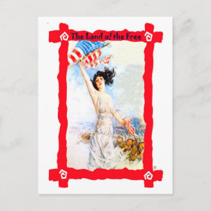 Waving the flag postcard