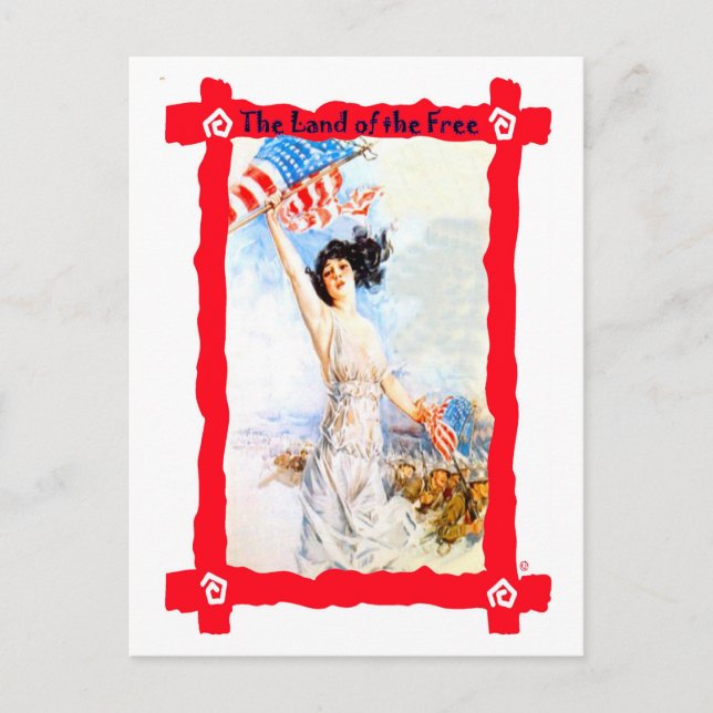 Waving the flag postcard (Front)