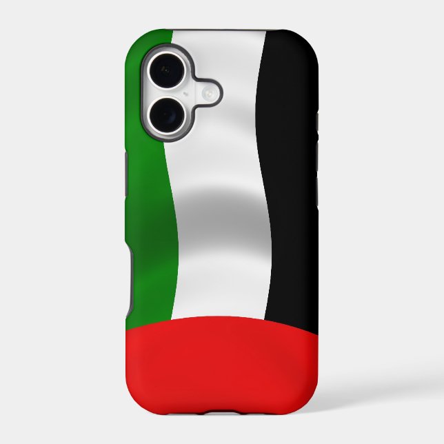 Waving UAE Flag Iphone Case (Back)