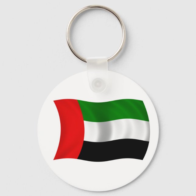 Waving UAE Flag Keychain (Front)