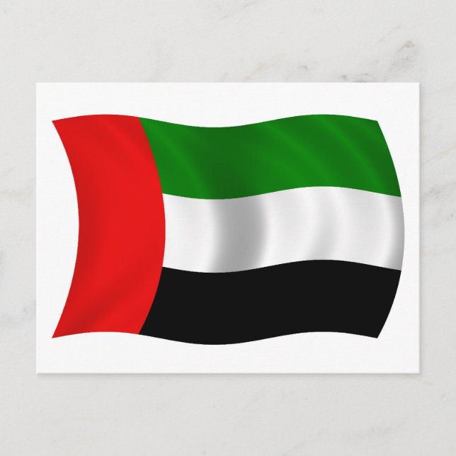 Waving UAE Flag Postcard (Front)
