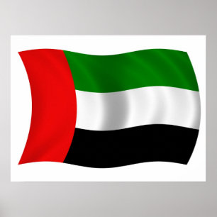 Waving UAE Flag Poster