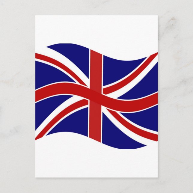 Waving Union Jack Postcard (Front)