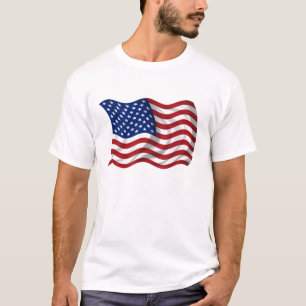 waving US American flag T-Shirt