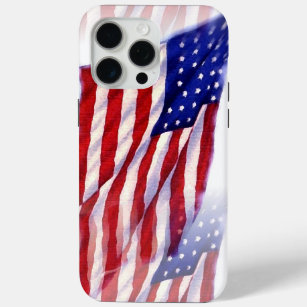 Waving US Flag iPhone 15 Pro Max Case