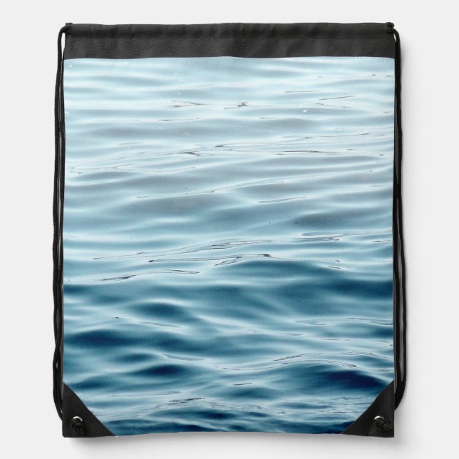 Waving water drawstring bag (Front)