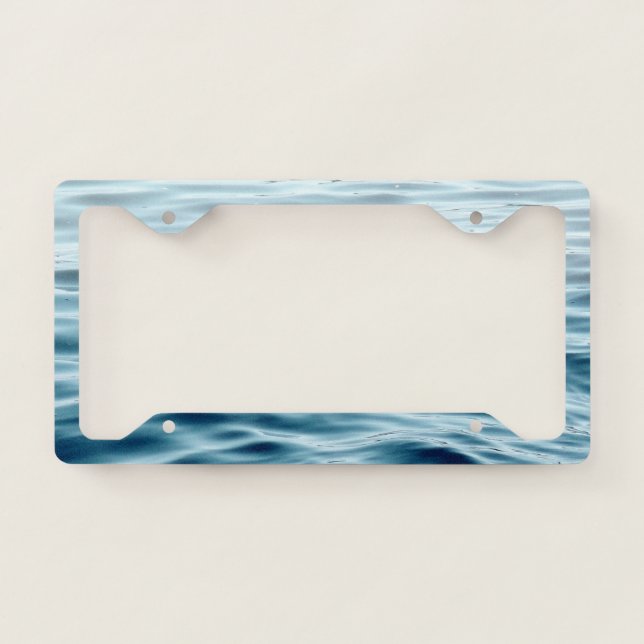 Waving water license plate frame (Front)