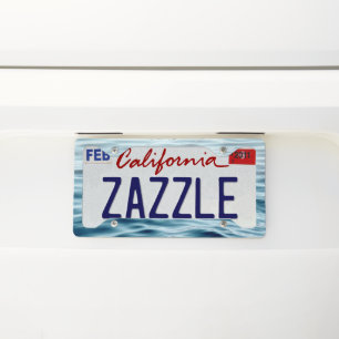 Waving water license plate frame
