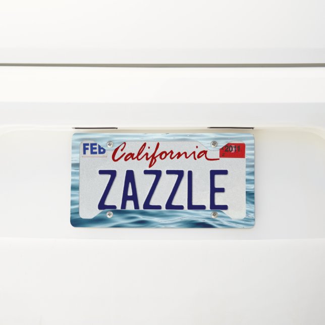Waving water license plate frame (On Car)