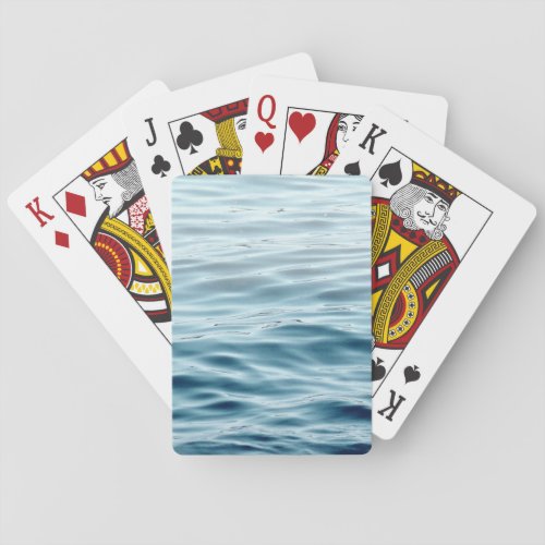 Waving water poker cards