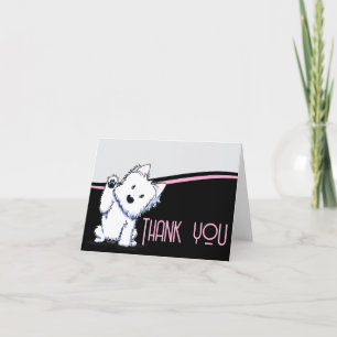 Waving Westie Thank You Card