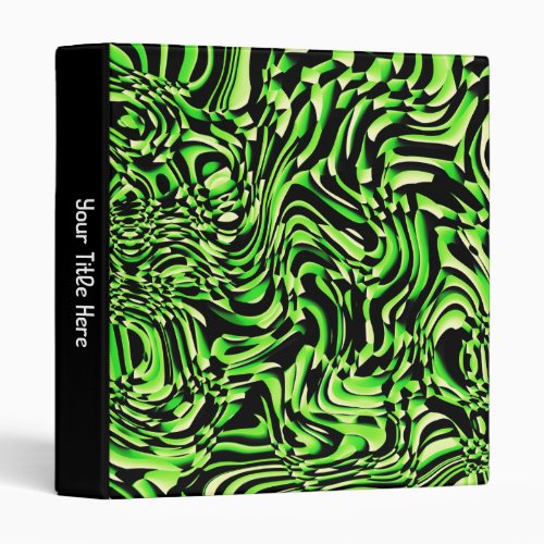 Wavy Abstract 270321 _ 01 Green 3 Ring Binder