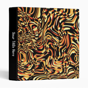 Wavy Abstract 270321 - 01 Orange 3 Ring Binder