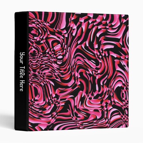 Wavy Abstract 270321 _ 01 Red 3 Ring Binder