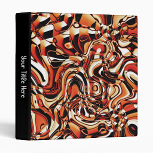 Wavy Abstract 270321 - 02 Orange 3 Ring Binder