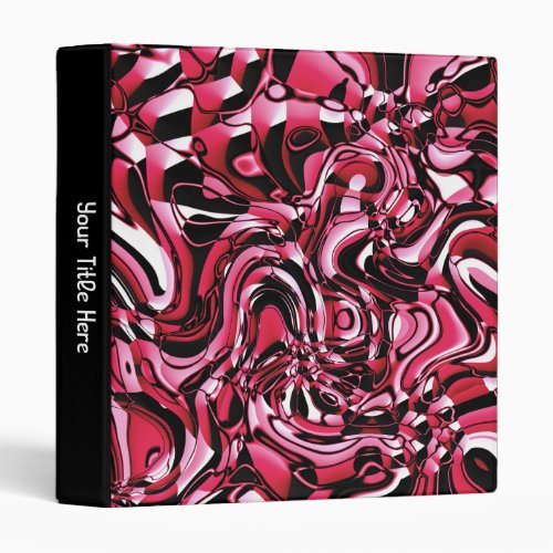 Wavy Abstract 270321 _ 02 Red 3 Ring Binder