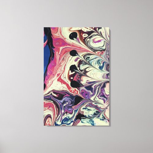 Wavy Abstract Fluid Pattern Art Canvas Print