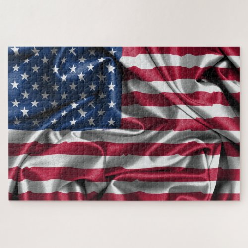 Wavy American Flag Jigsaw Puzzle