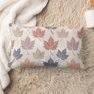 Wavy Autumn Leaves Lumbar Pillow