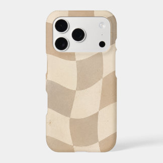 Wavy Beige Checkerboard Phone Case