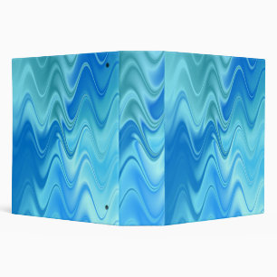 Wavy Blue Abstract Binder