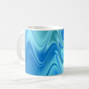 Wavy Blue Abstract Coffee Mug