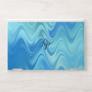 Wavy Blue Abstract HP Laptop Skin