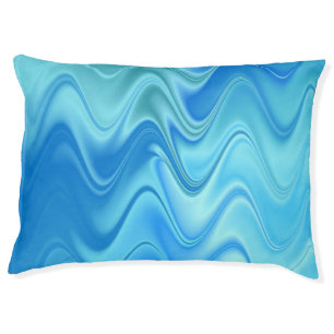 Wavy Blue Abstract Indoor Pet Bed