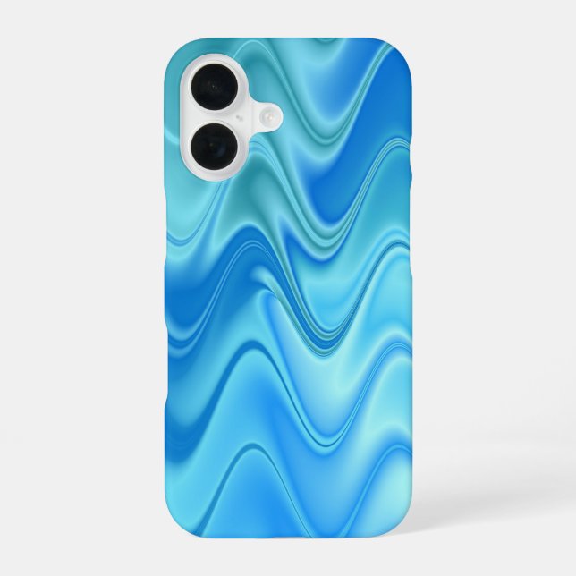 Wavy Blue Abstract Iphone Case (Back)